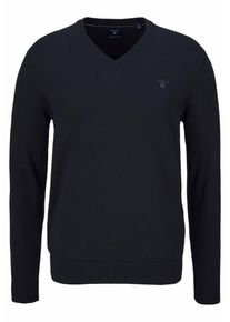 Gant, Herren V-Ausschnitt-Pullover, Navy