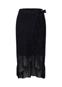 Pieces, Damen Rock 'PCFINE COLOR MIDI MESH SKIRT D2D', Schwarz