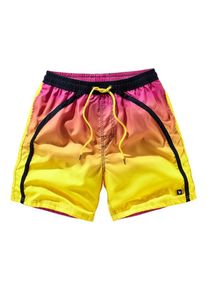 Bruno Banani, Herren Badeshorts, Gelb / Orange / Pink