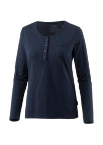 Jack Wolfskin, Damen Funktionsshirt 'Winter Travel Henley', Nachtblau