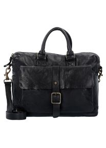 Campomaggi, Herren 'Garofano' Businesstasche Leder 37 cm, Schwarz