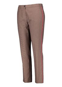 SAMOON, Damen Hose 'Greta', Braun / Rot / Weiß