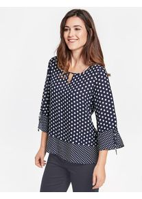 Gerry Weber, Damen Bluse, Marine / Wei&szlig;