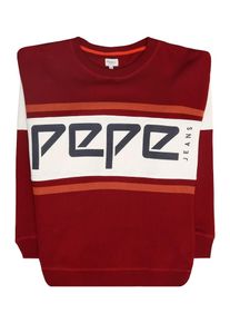 Pepe Jeans, Sweatshirt 'SLY', Dunkelrot / Weiß