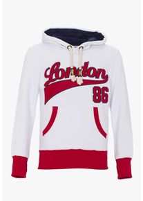 PLUS EIGHTEEN, Herren Pullover, Rot / Wei&szlig;