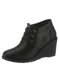 Skechers, Damen Schn&uuml;rstiefelette, Schwarz