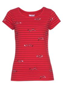 AJC, Damen T-Shirt, Rot / Schwarz / Weiß