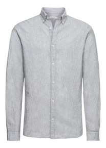 Jack & Jones JACK & JONES, Herren Hemd 'JPRSUMMER SHIRT L/S BUTTON DOWN STS', Graumeliert