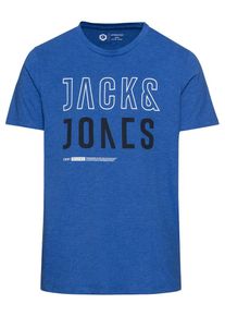 Jack & Jones JACK & JONES, Herren T-Shirt 'JCOBOOSTER TEE SS CREW NECK JUNE', Marine