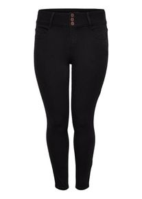 Only Carmakoma, Damen Jeans 'Curvy Anna HW Ankle', Schwarz