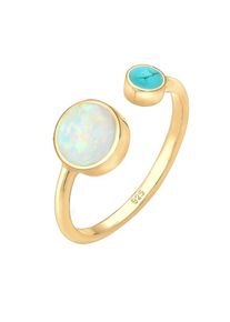 Elli, Damen Ring 'Opal', Blau / Gold