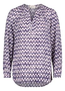 Cartoon, Damen Bluse, Violettblau / Rosa / Weiß