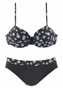 Lascana, Damen Bikini, Schwarz / Weiß
