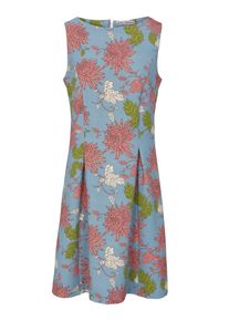 Heine, Damen Kleid, Hellblau / Grün / Rosé