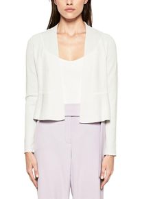 s.Oliver BLACK LABEL, Damen Taillierte Strickjacke, Weiß