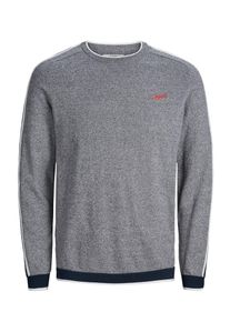 Jack & Jones JACK & JONES, Herren Strickpullover, Navy / Graumeliert / Rot / Wei&szlig;