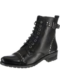 Caprice, Damen Schnürstiefeletten 'Franka', Schwarz / Silber