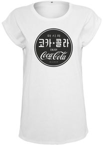 Merchcode, Damen T-Shirt 'Coca Cola Chinese', Schwarz / Wei&szlig;