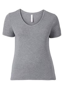 sheego Basic, Damen T-Shirt, Grau