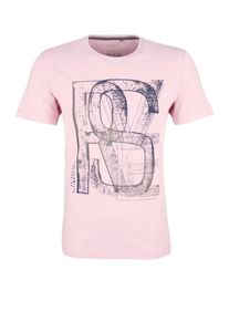 s.Oliver RED LABEL, Herren T-Shirt, Dunkelblau / Rosa