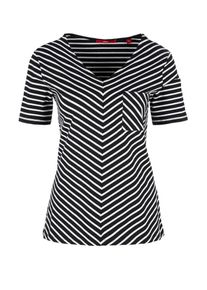 s.Oliver RED LABEL, Damen Shirt, Schwarz / Weiß