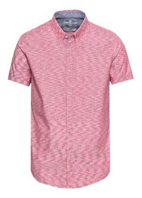 Tom Tailor, Herren Hemd 'Floyd coloured spaceyarn shirt', Violettblau / Rot