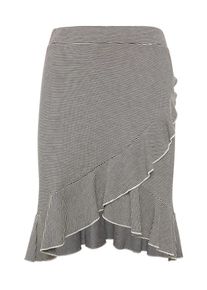 Tom Tailor, Damen Rock, Schwarz / Weiß