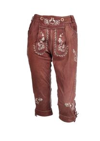 Maze, Damen Hose 'Thal', Pastellrot / Wei&szlig;