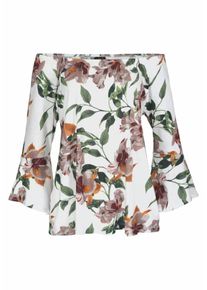 Lascana, Damen Strandshirt, Dunkelgrün / Dunkelrot / Weiß