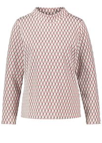 Taifun, Damen Shirt, Merlot / Naturweiß