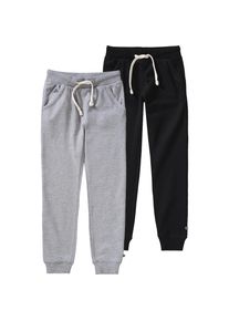 Minymo, Sweathose 2er Pack für Jungen, Grau / Schwarz