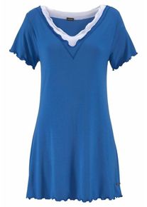 Lascana, Damen Nachthemd, Blau