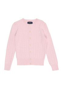 Polo Ralph Lauren, Mädchen Strickjacke mit Knopfleiste 'MINI CABLE-TOPS-SWEATER', Pink