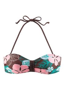 Buffalo, Damen Bandeau-Top 'City', Schoko / Jade / Rosa