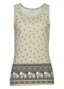 Boysen's BOYSEN'S, Damen Spitzentop, Khaki / Schwarz / Weiß