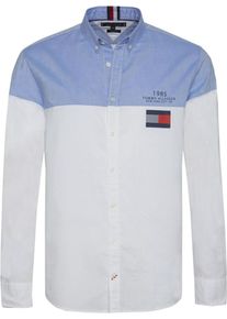 Tommy Hilfiger, Herren Hemd, Rauchblau / Wei&szlig;
