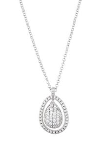 Esprit, Damen Kette mit rundem Anhänger, Silber