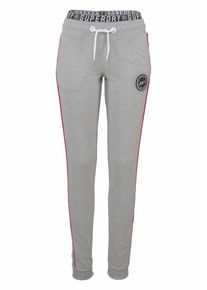 Superdry, Damen Jogger Pants, Graumeliert / Rot