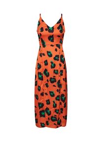 Glamorous, Damen Kleid 'CK5281', Grün / Orange / Schwarz