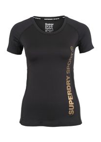 Superdry, Damen T-Shirt, Gold / Schwarz