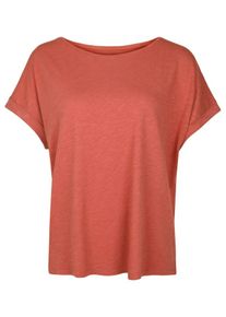 Juvia, Damen T-Shirt 'SLUB BOXY', Pastellrot