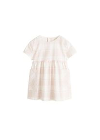 Mango Kids, Mädchen Kleid 'Lizzy', Pastellpink / Weiß