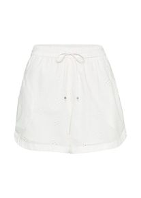 V&eacute;ro Moda VERO MODA, Damen Shorts mit Lochmuster, Wei&szlig;