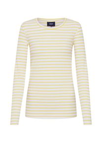 Object, Damen Shirt 'ELISA', Gelb / Weiß