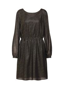 Object, Damen Kleid 'OBJHOLLIE L/S DRESS A WI', Gold / Schwarz