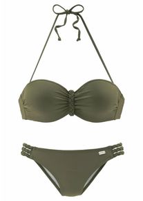Buffalo, Damen Bügel-Bandeau-Bikini, Khaki