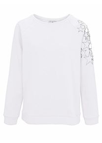 Heine, Damen Sweatshirt 'Sterne', Weiß