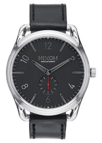Nixon, Herren Uhr 'C45 Leather A465 - 008', Schwarz / Silber