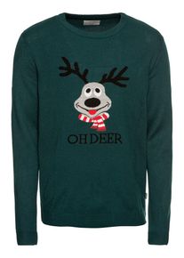 Jack & Jones JACK & JONES, Herren Pullover 'JORSNOWMAN', Grau / Dunkelgrün / Rot / Schwarz / Weiß