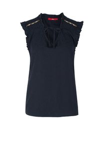 s.Oliver RED LABEL, Damen Bluse, Kobaltblau / Bronze / Silber